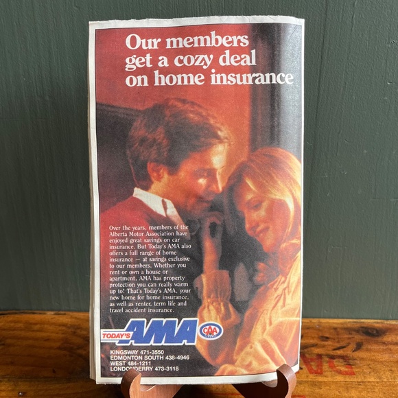 Vintage 1989 Edmonton and Area Talking Purple Pages Map and Advertising - Picture 2 of 6